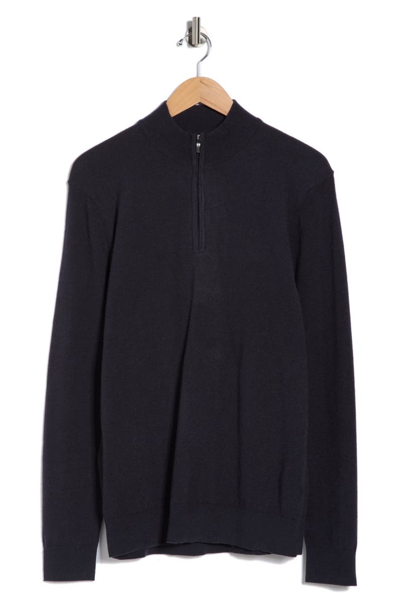 Robert Barakett Daniel Half Zip Pullover Sweater, Alternate, color, Dark Navy