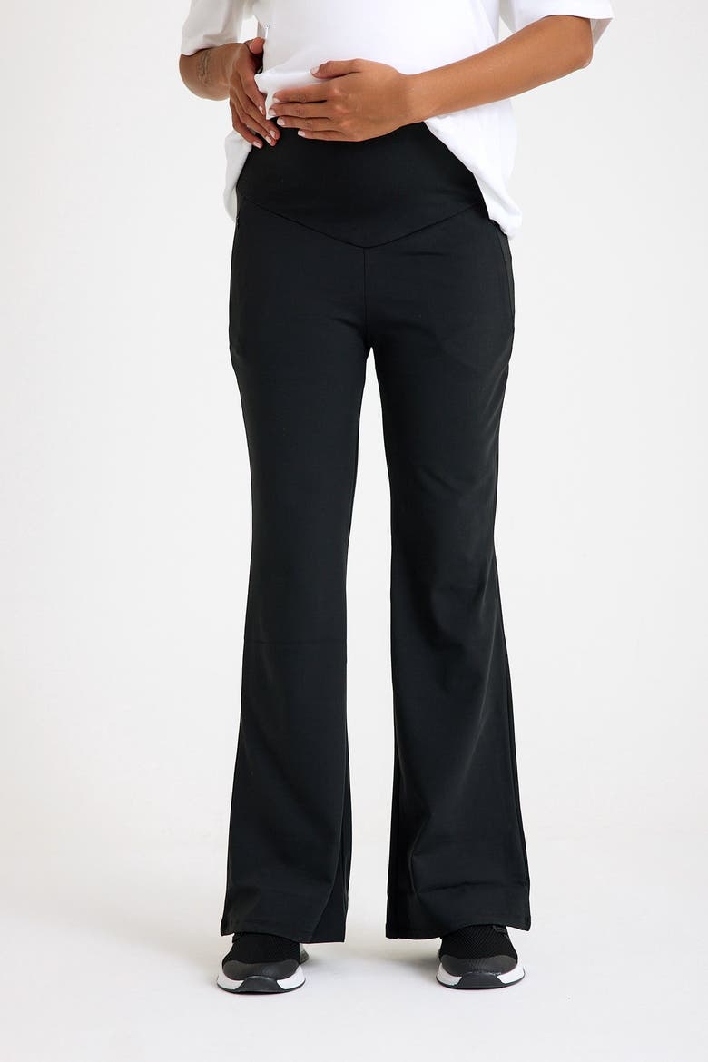 Ultimate Comfort Warm Flare Pants, Alternate, color, BLACK