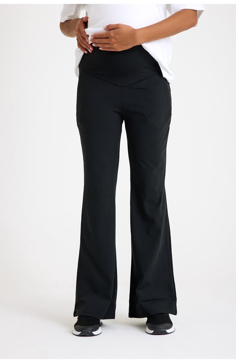Accouchée Ultimate Comfort Warm Flare Pants, Alternate, color, Black