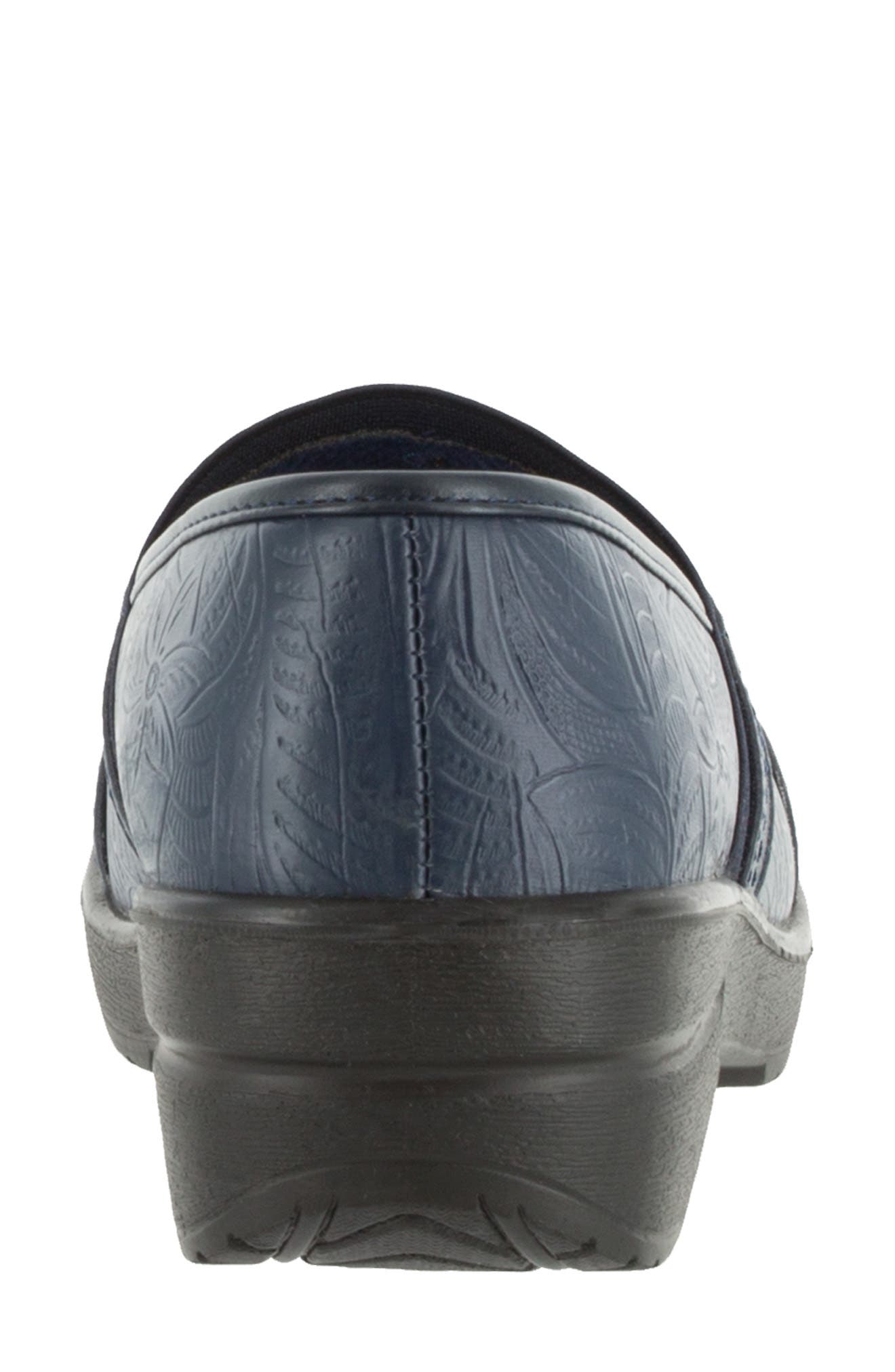 EASY STREET Origin Embossed Comfort Slip-On Clog - Multiple Widths Available, Alternate, color, Navy Tool