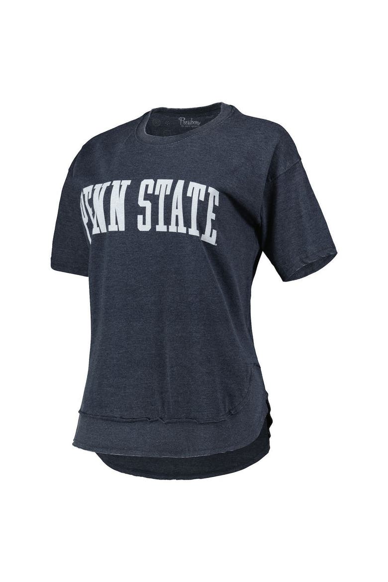 Women's Pressbox Heathered Navy Penn State Nittany Lions Arch Poncho T-Shirt, Alternate, color, Heather Navy