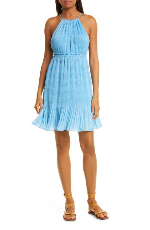 Pleated Voile Dress