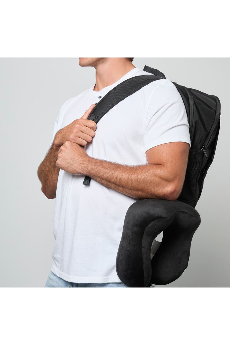 Memory Foam Travel Neck Pillow, Alternate, color, Black