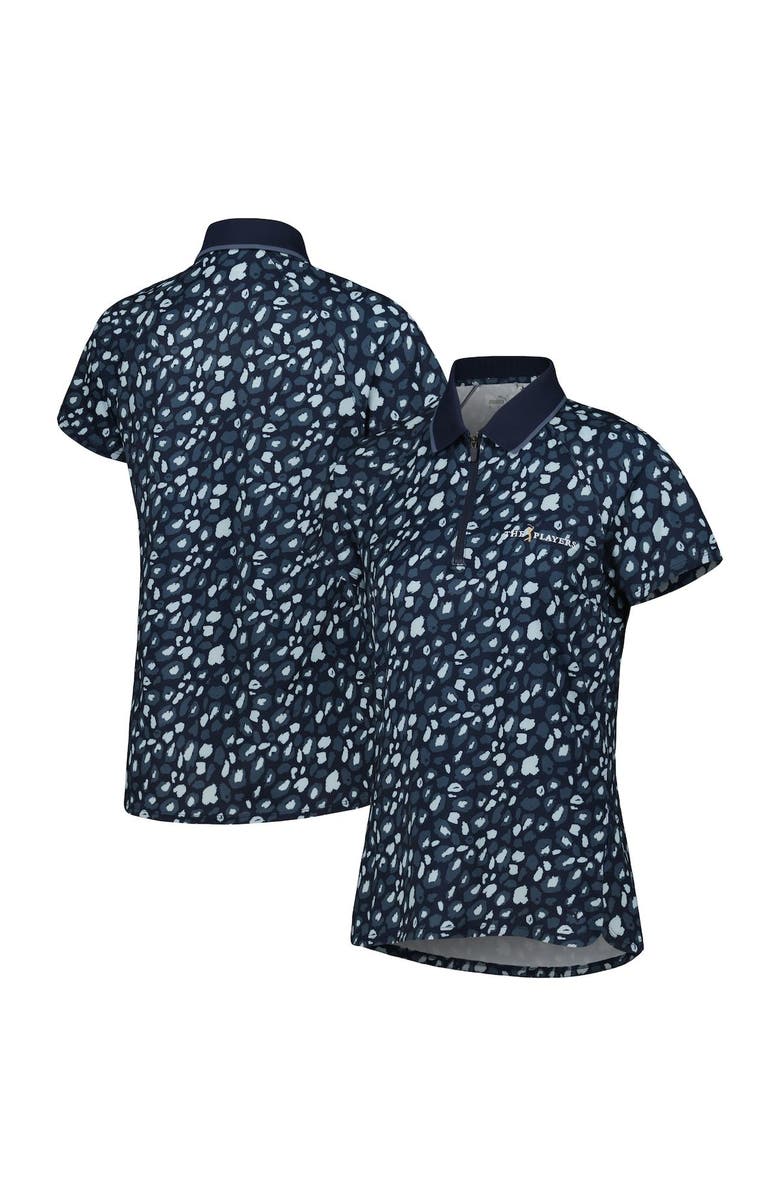 PUMA Women's Puma Navy THE PLAYERS MATTR Pathfinder Raglan Quarter-Zip Polo, Main, color, 