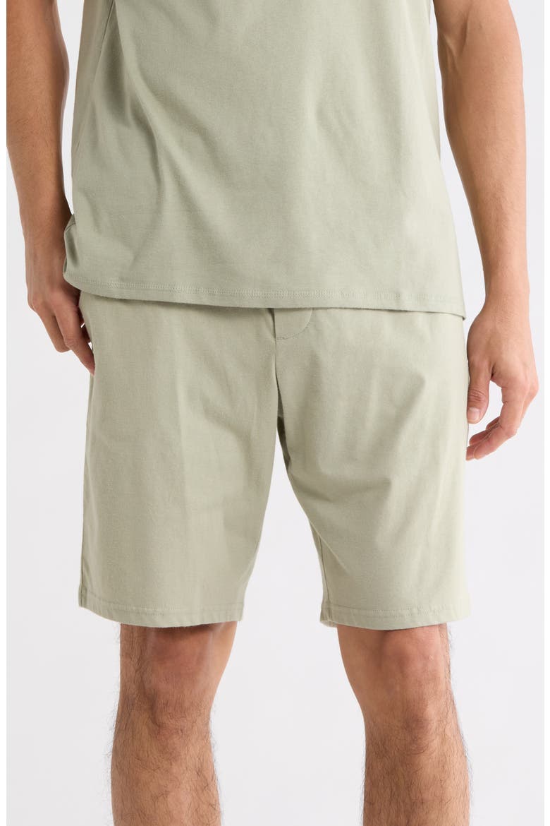 Cotton Basic Sleep Shorts, Main, color, GREEN SEAGRASS