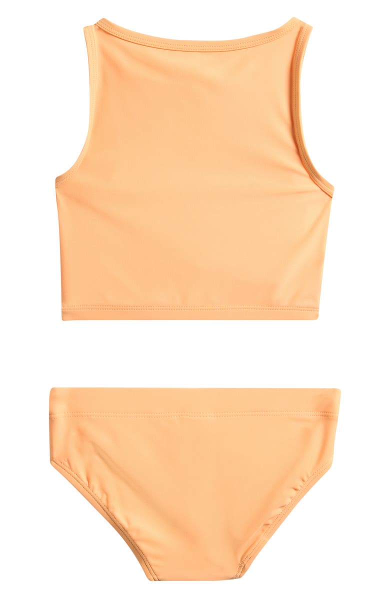 OTTER AVENUE Kids' Floral Appliqué Two-Piece Swimsuit, Alternate, color, Dreamsicle Flower