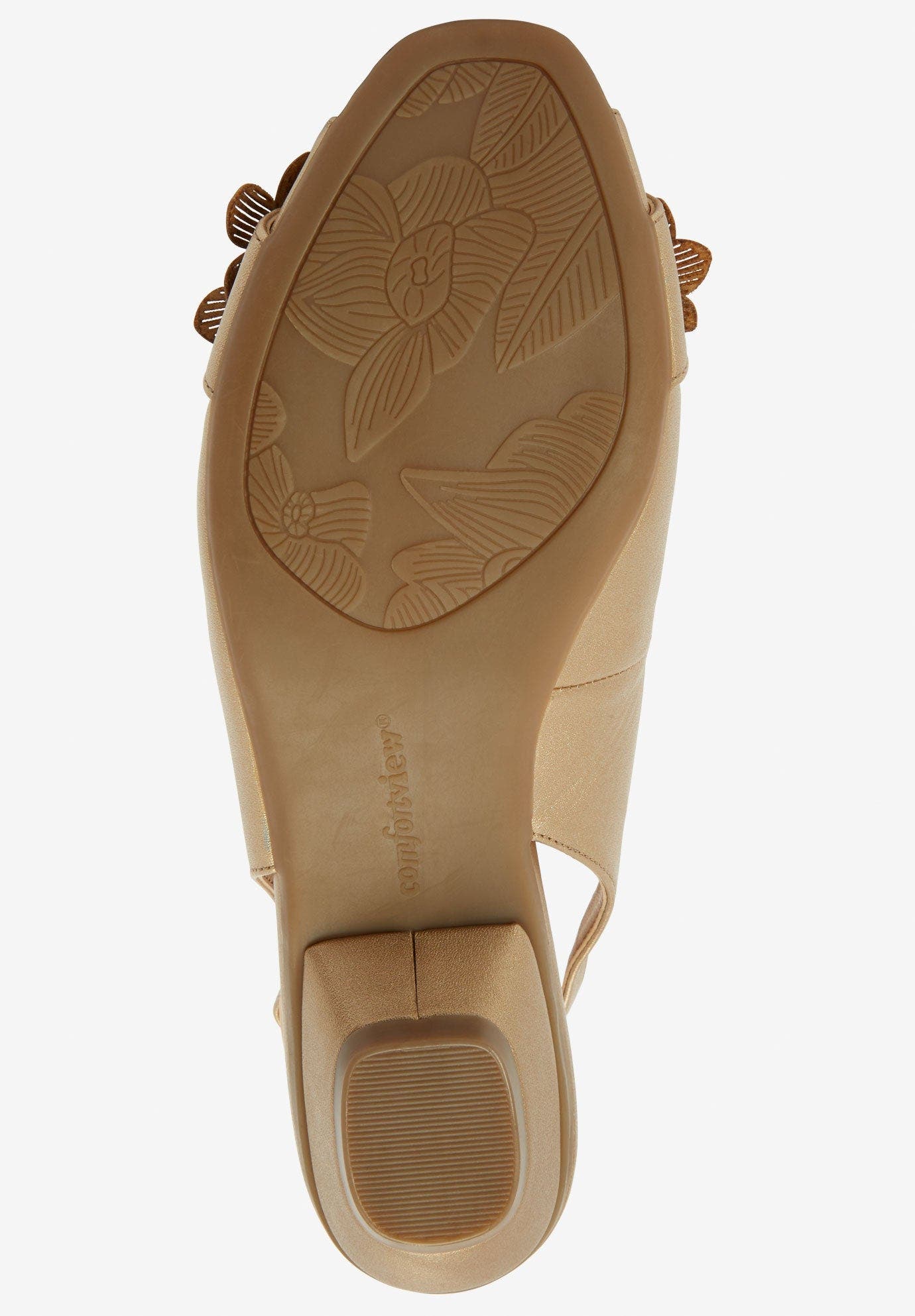 The Rider Leather-Like Slingback, Alternate, color, GOLD