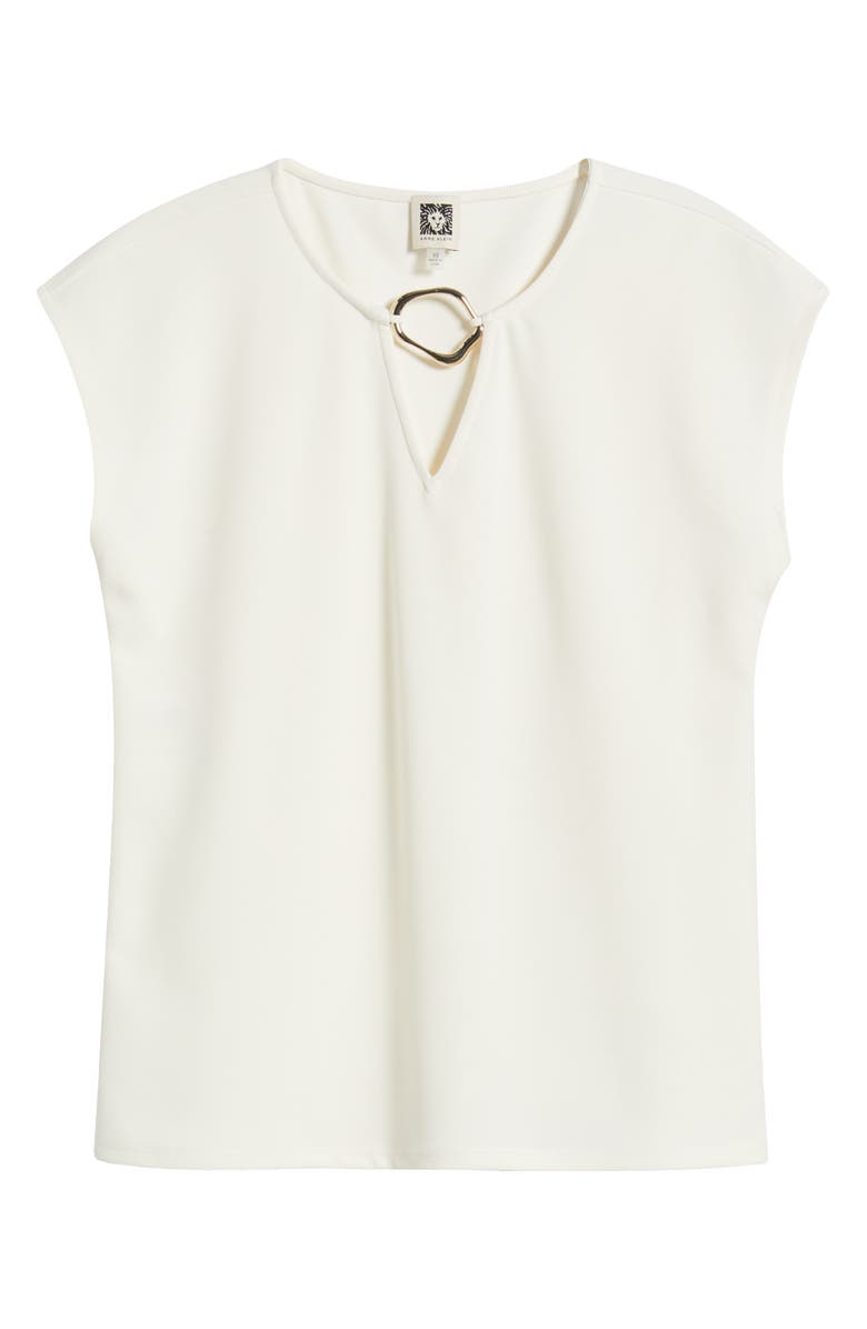 Anne Klein Cool Crepe V-Neck Top, Alternate, color, 