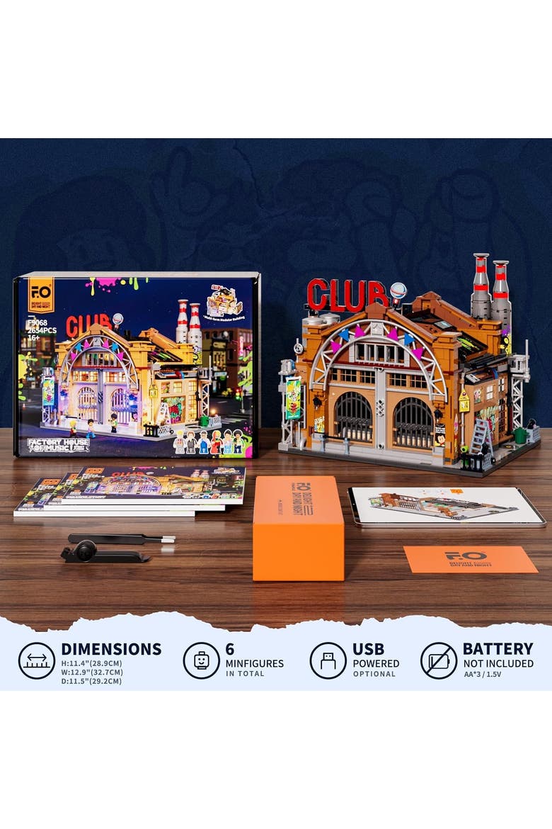 Factory House of Music Lighting Building Set Model CT2654M, Alternate, color, Multicolor