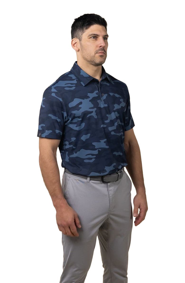 ASHWORTH GOLF Midnight Camo Polo, Alternate, color, Midnight