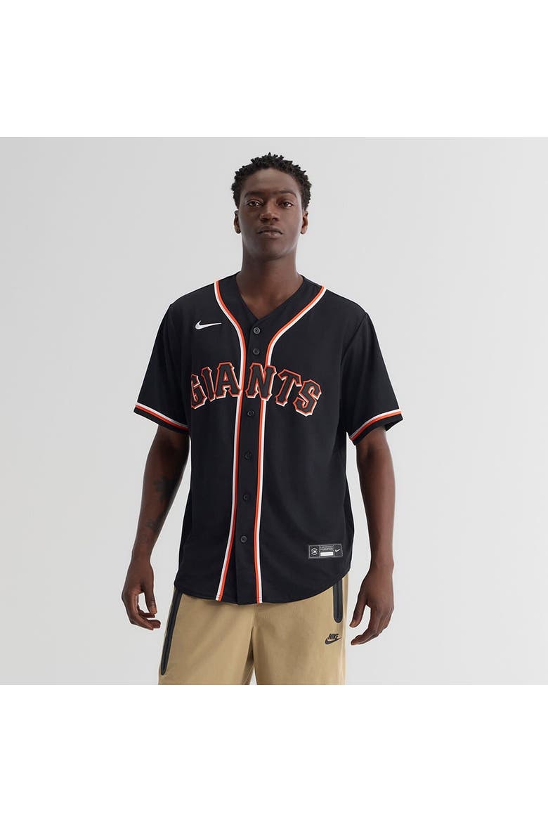 Men's Nike Jung Hoo Lee San Francisco Giants Fashion Replica Black Out Jersey, Alternate, color, Black