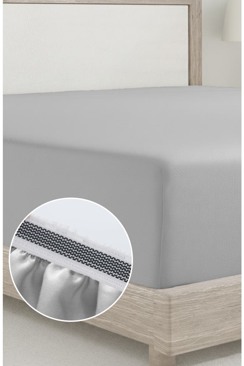 Signature Comfort 100% Egyptian Cotton Breatheable Percale Sheet Set, Alternate, color, Light Grey