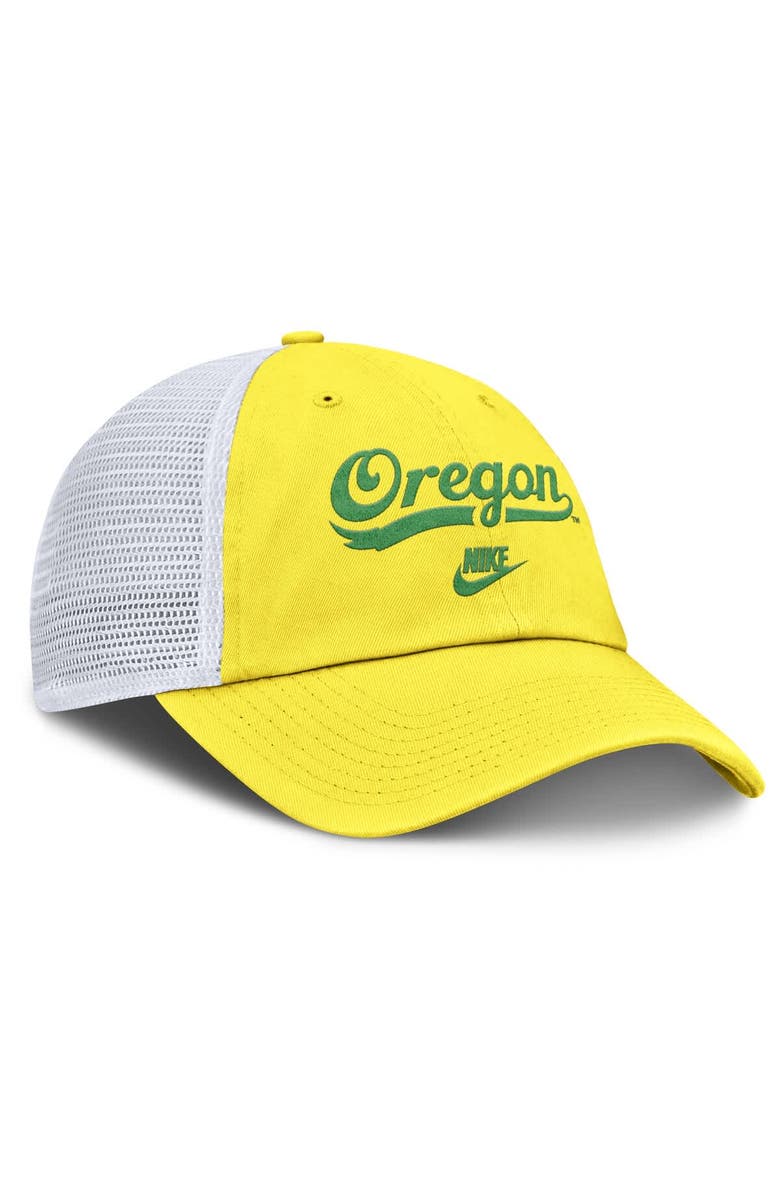 Nike Men's Nike Yellow Oregon Ducks Club Legacy Adjustable Trucker Hat, Alternate, color, 