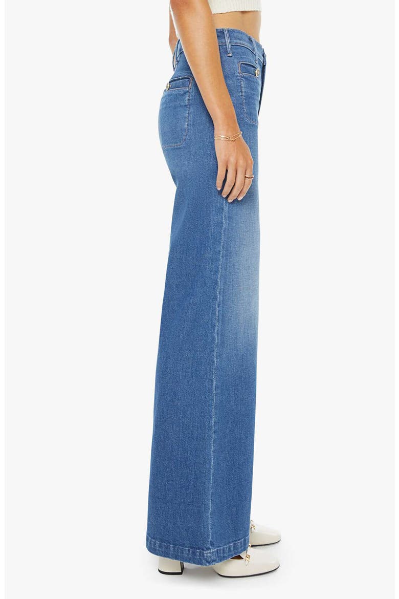 The Stashed Hustler Roller Patch Flare Leg Jeans, Alternate, color, WHISK ME AWAY