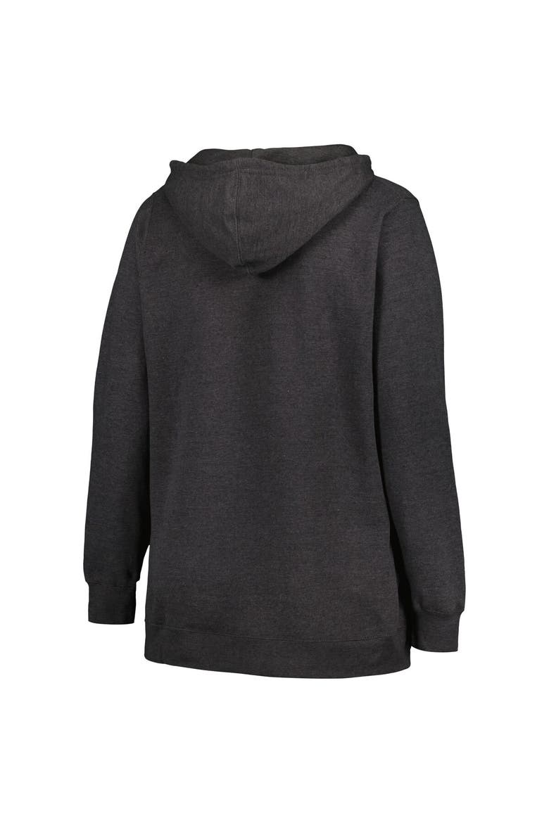 Women's Profile Heather Charcoal Colorado Avalanche Plus Size Arch Over Logo Pullover Hoodie, Alternate, color, Heather Charcoal