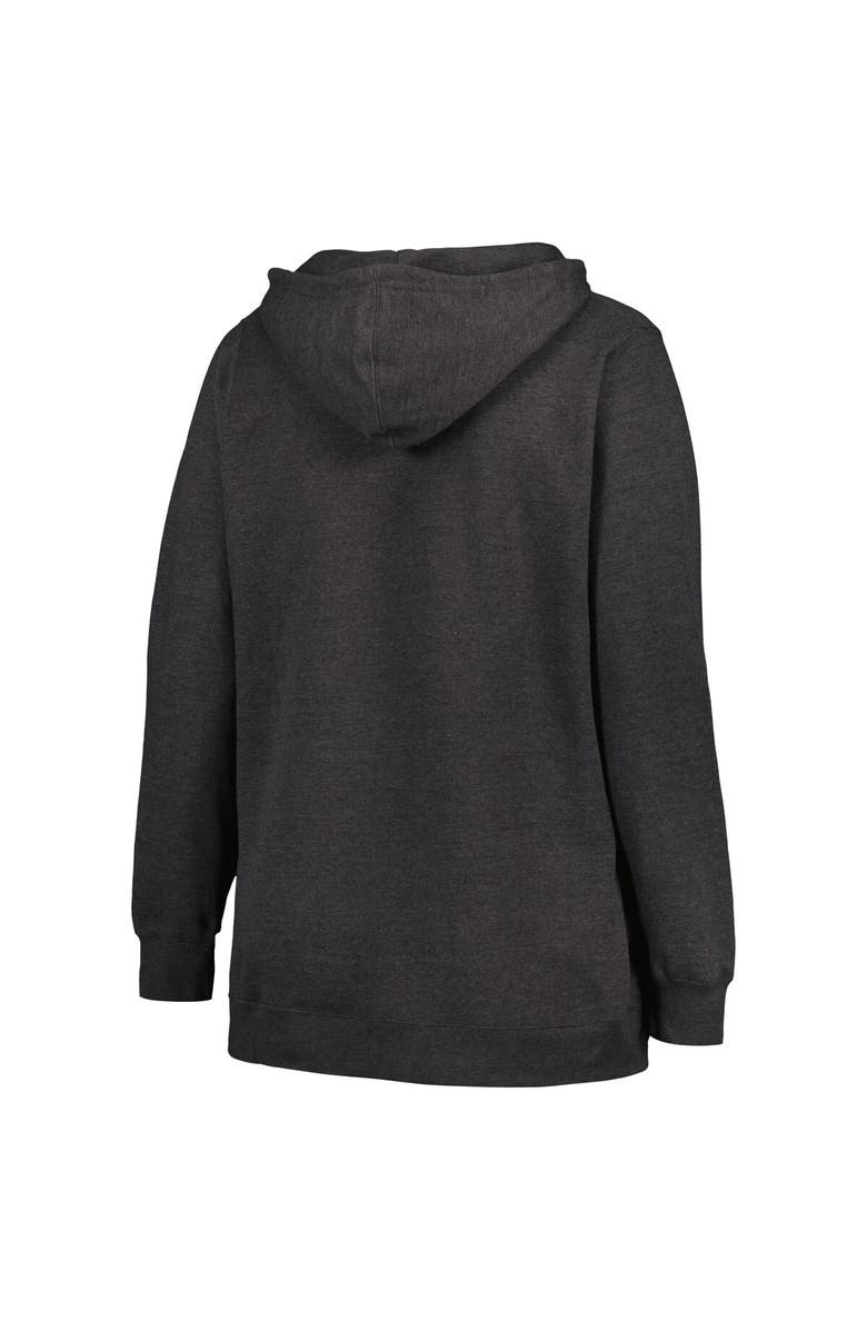 PROFILE Women's Profile Heather Charcoal Colorado Avalanche Plus Size Arch Over Logo Pullover Hoodie, Alternate, color, Heather Charcoal