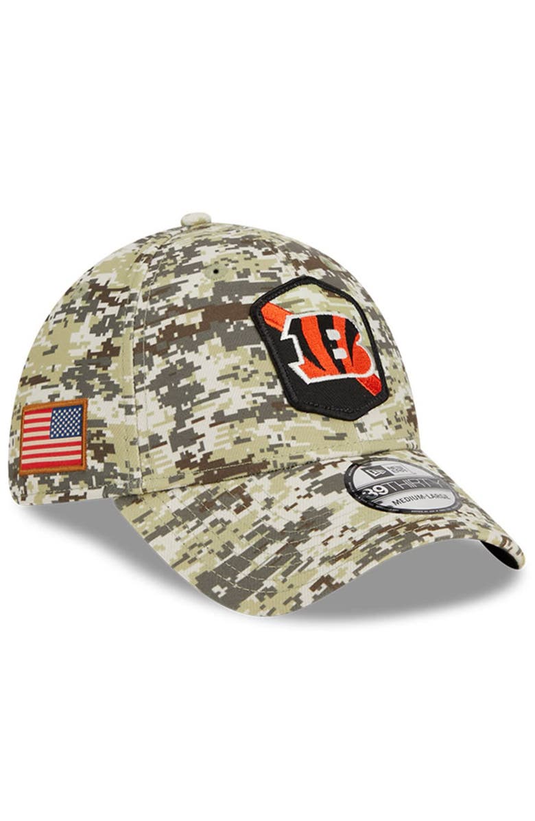 New Era Men's New Era  Camo Cincinnati Bengals 2023 Salute To Service 39THIRTY Flex Hat, Main, color, 