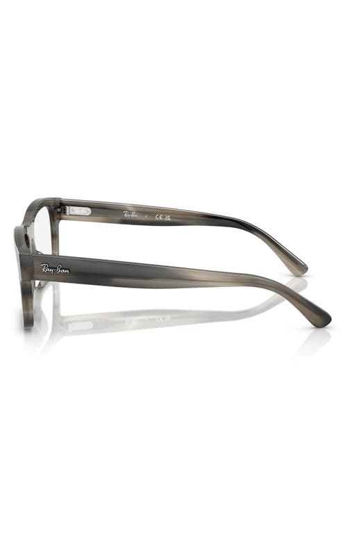 Ray Ban Ray-ban 56mm Rectangle Optical Glasses In Havana Gradient