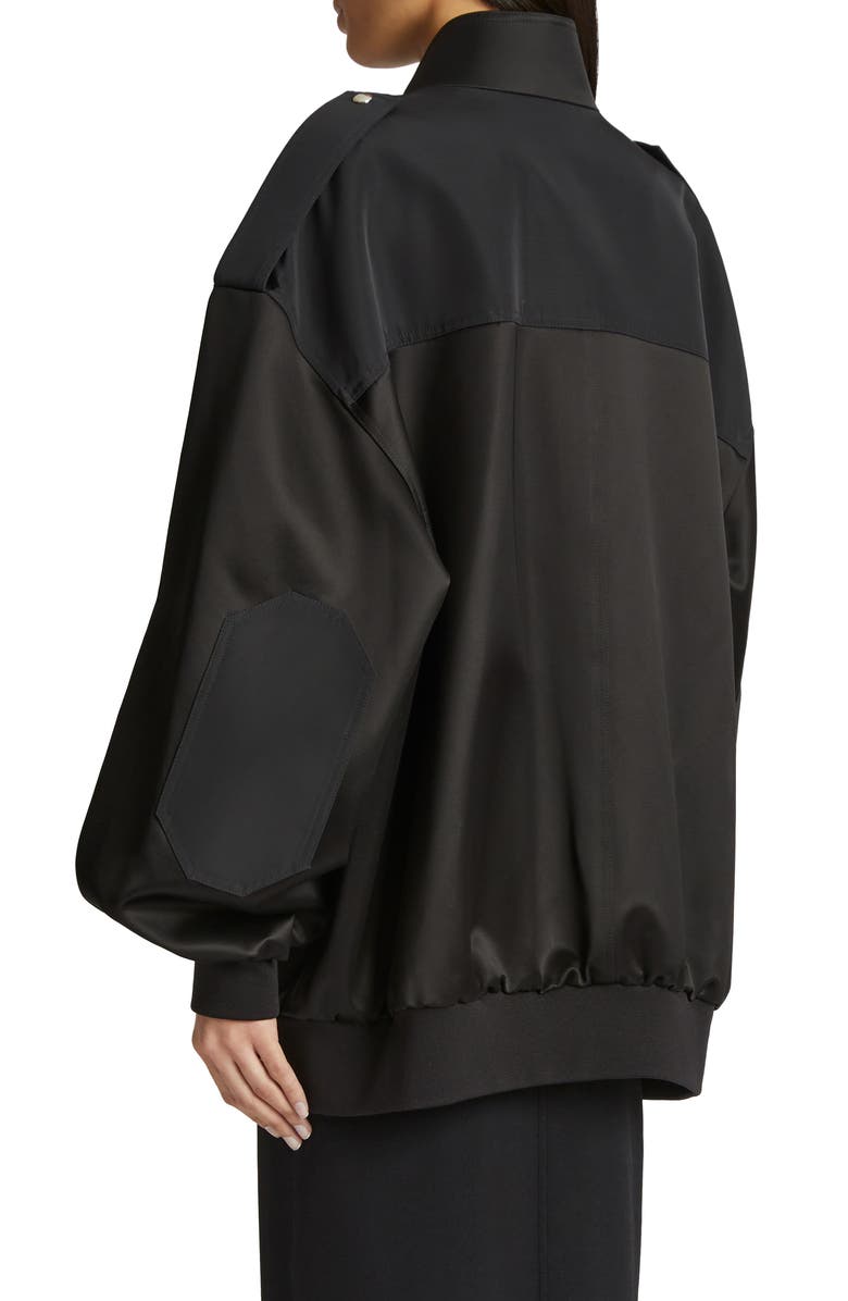 Khaite The Farris Oversize Satin Bomber Jacket, Alternate, color,