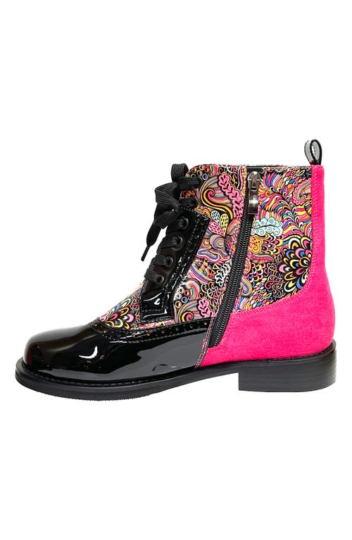 Ninety Union Mixed Print Lace-up Boot