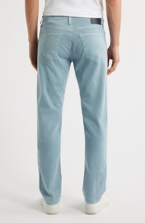 Ag Everett Slim Straight Leg Cotton & Linen Blend Jeans In Sulfur Crystal Cove