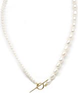 Poppy Finch Contrast Cultured Pearl & Keshi Pearl Necklace