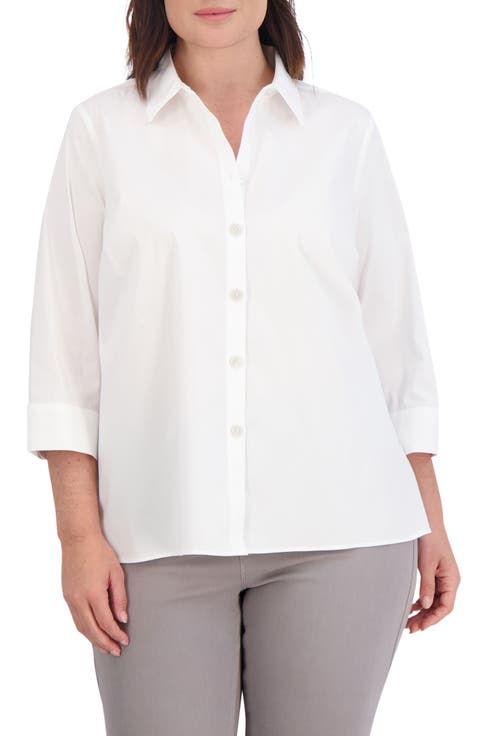 Kelly Mix Solid Stripe Shirt (Plus)