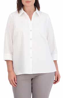 Foxcroft Kelly Mix Solid Stripe Shirt