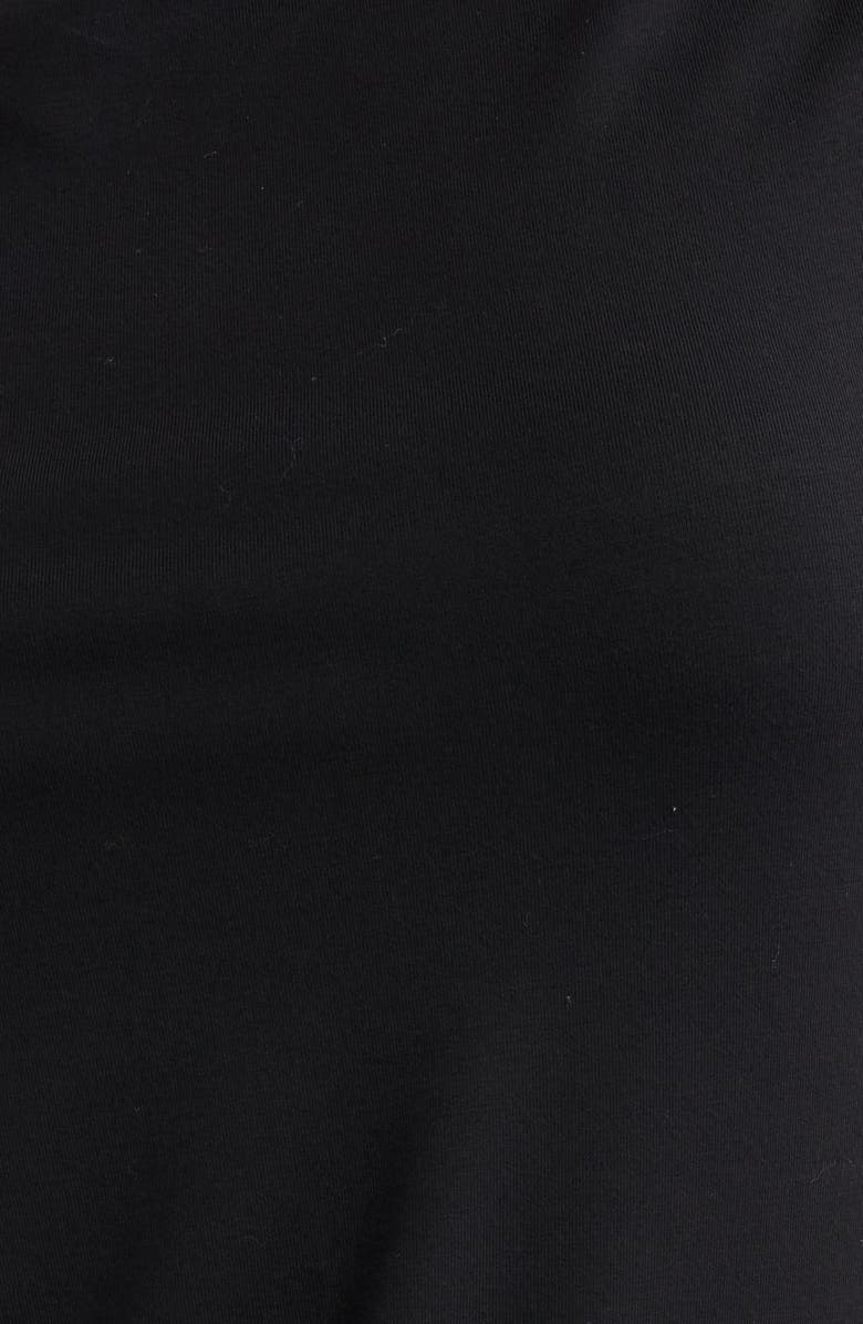 Nordstrom Belt Detail Side Ruched Dress, Alternate, color, Black