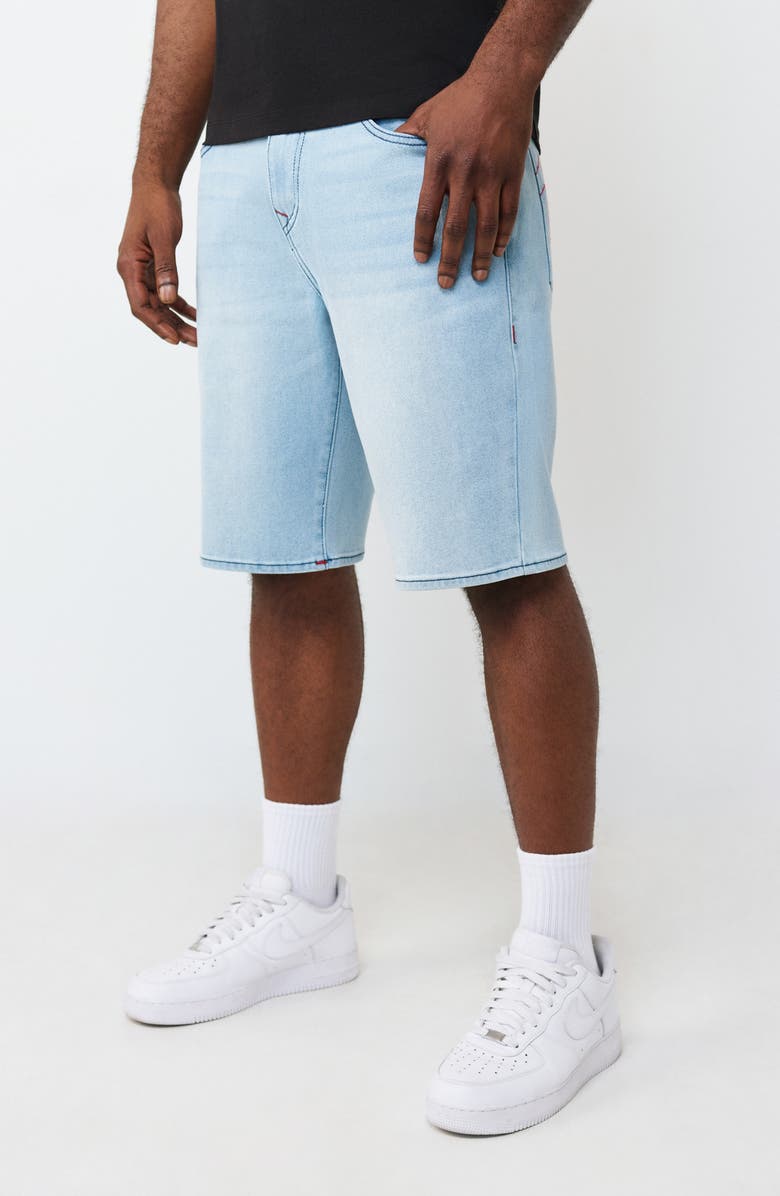True Religion Bobby Baggy Shorts, Alternate, color, Light Journey