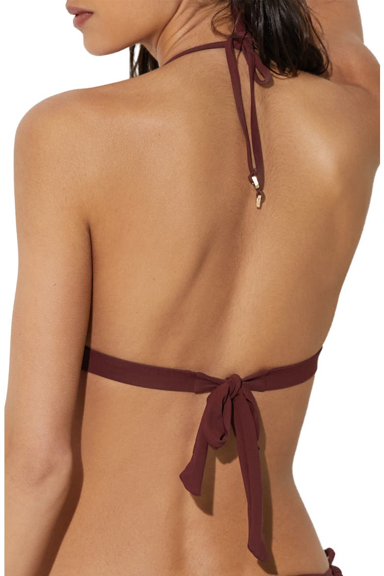Ruby Triangle Bikini Top, Alternate, color, RHUBARB RED