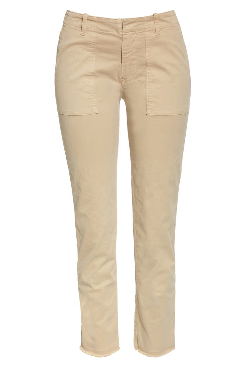 Jenna Slim Crop Stretch Twill Pants, Alternate, color, DESERT SAND