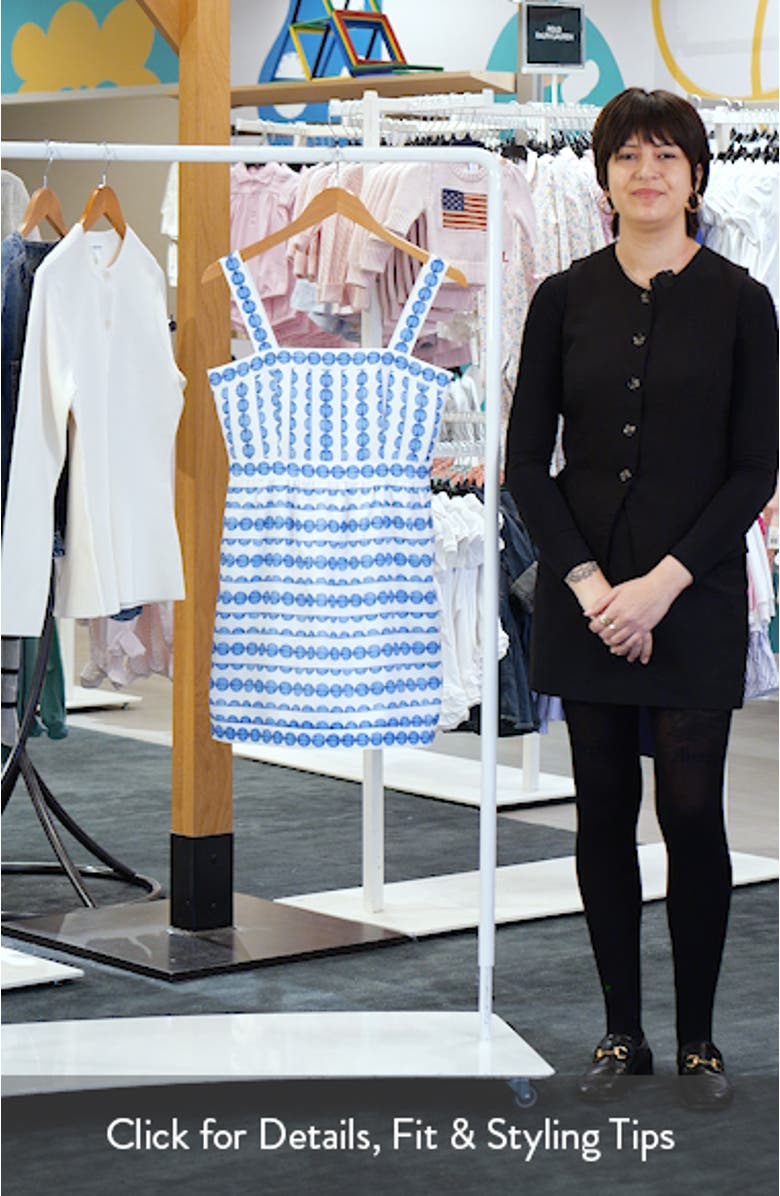 Dot Print Structured Taffeta Minidress, sales video thumbnail