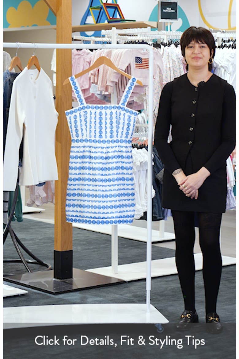 Dot Print Structured Taffeta Minidress video