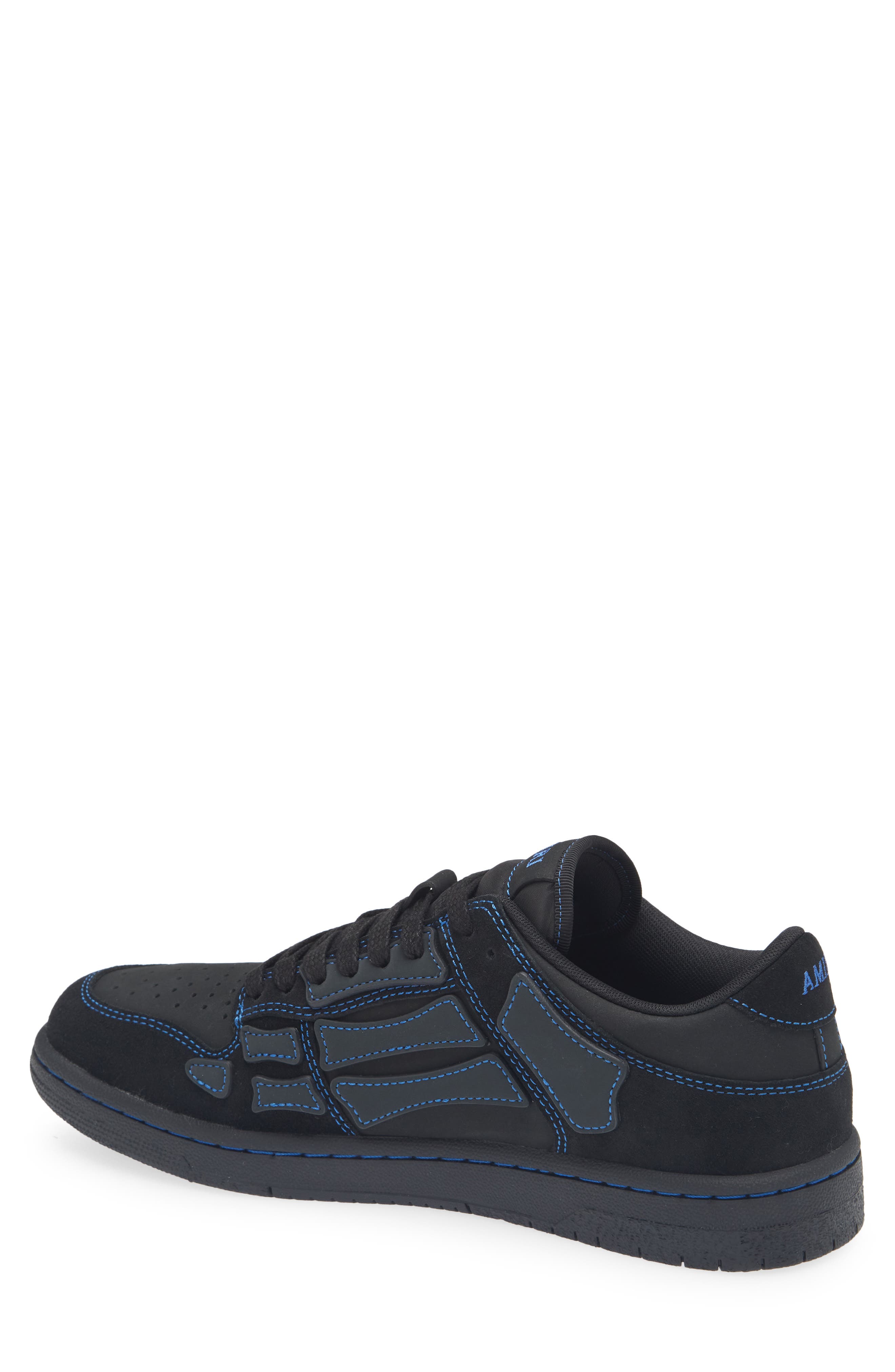 Skeleton Low Top Sneaker, Alternate, color, BLACK