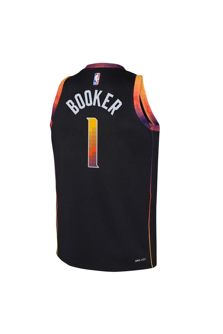 Youth Jordan Brand Devin Booker Black Phoenix Suns Swingman Jersey - Statement Edition, Alternate, color, Black