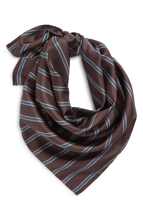 Stripe Silk Twill Scarf