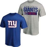 FANATICS Men's Fanatics Heather Gray/Royal New York Giants Big & Tall 2-Pack T-Shirt Set
