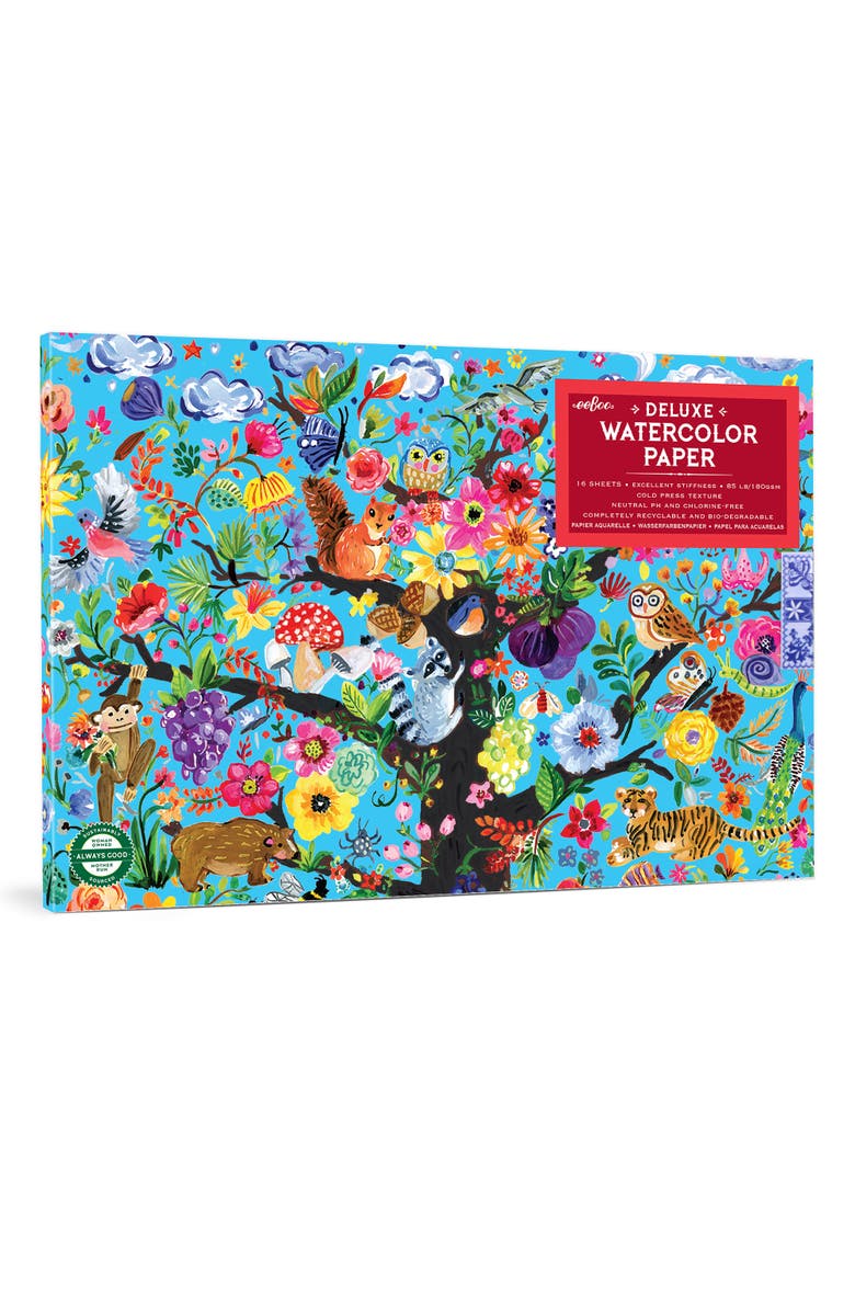 eeBoo Tree Of Life Watercolor Pad 16 Sheets, Main, color, 