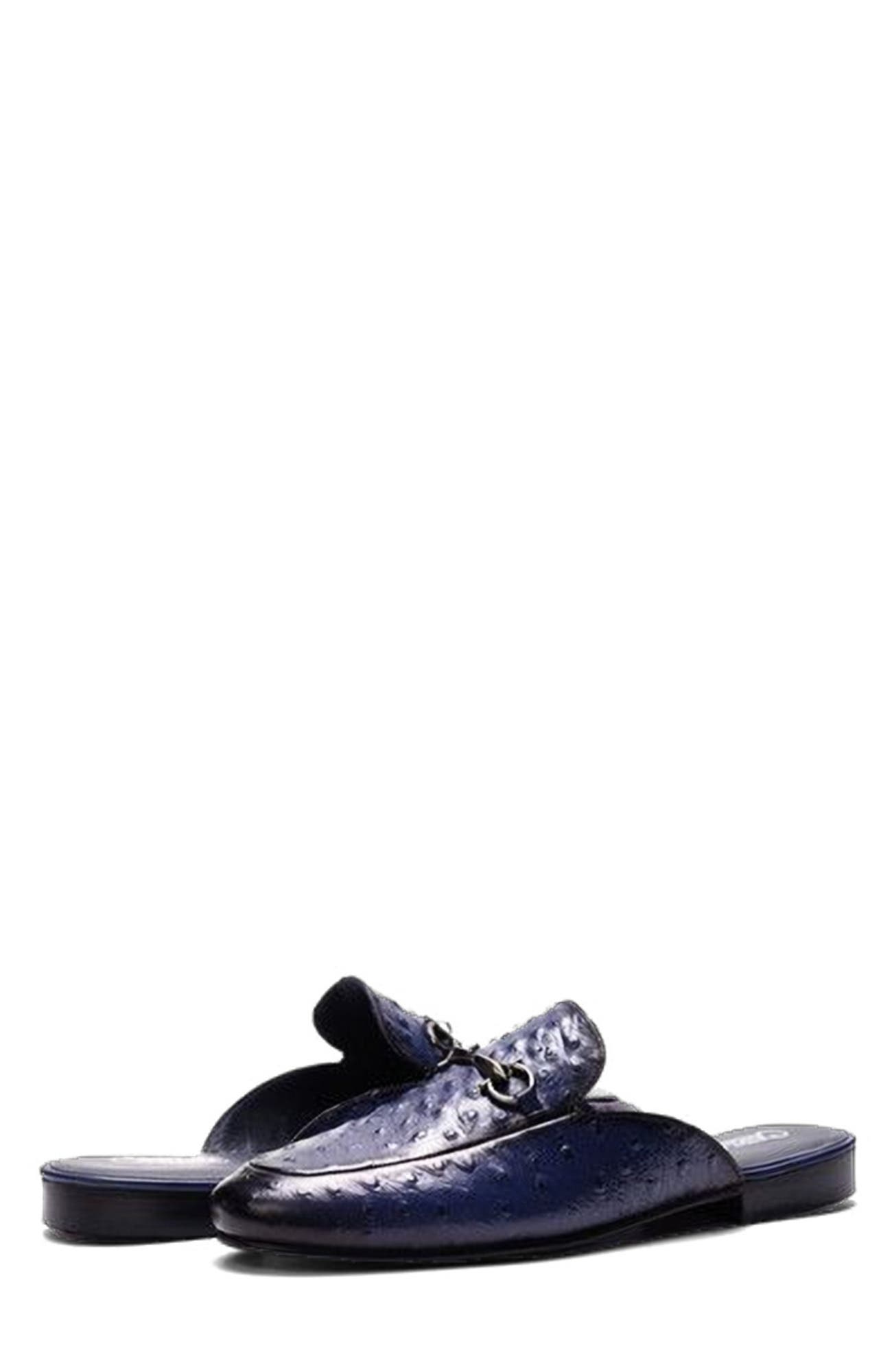 Apollo Bit Slides, Alternate, color, Blue ostrich