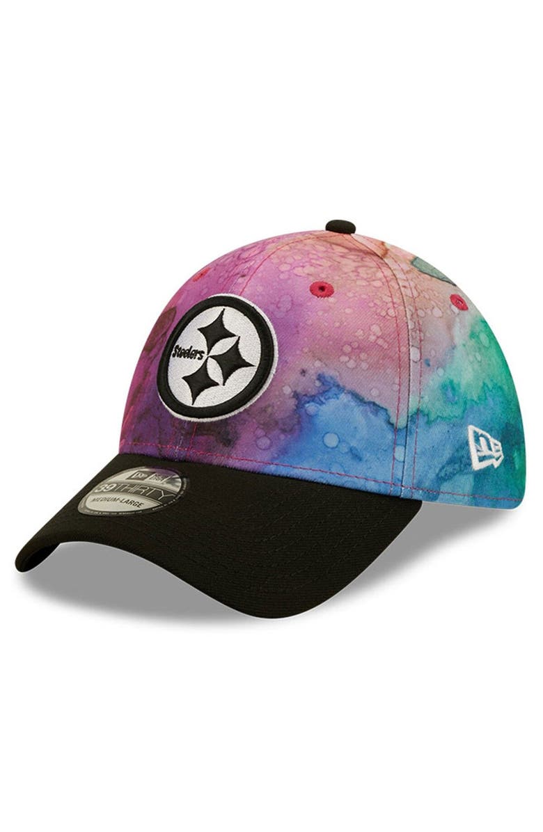 New Era Men's New Era Pink/Black Pittsburgh Steelers 2022 NFL Crucial Catch 39THIRTY Flex Hat, Alternate, color,