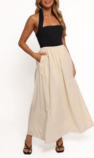 Petal & Pup Jayden Halter Neck Maxi Dress