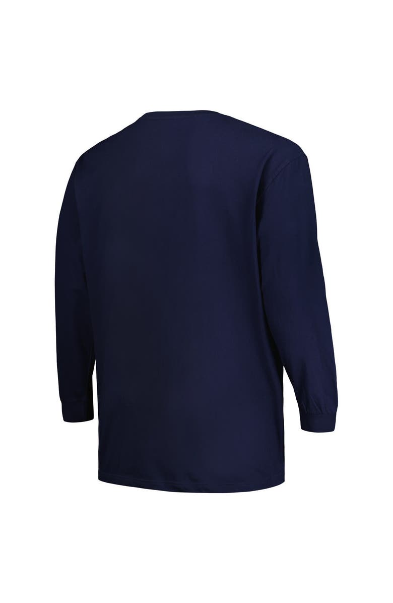 PROFILE Men's Profile Navy Gonzaga Bulldogs Big & Tall Two-Hit Long Sleeve T-Shirt, Alternate, color, 