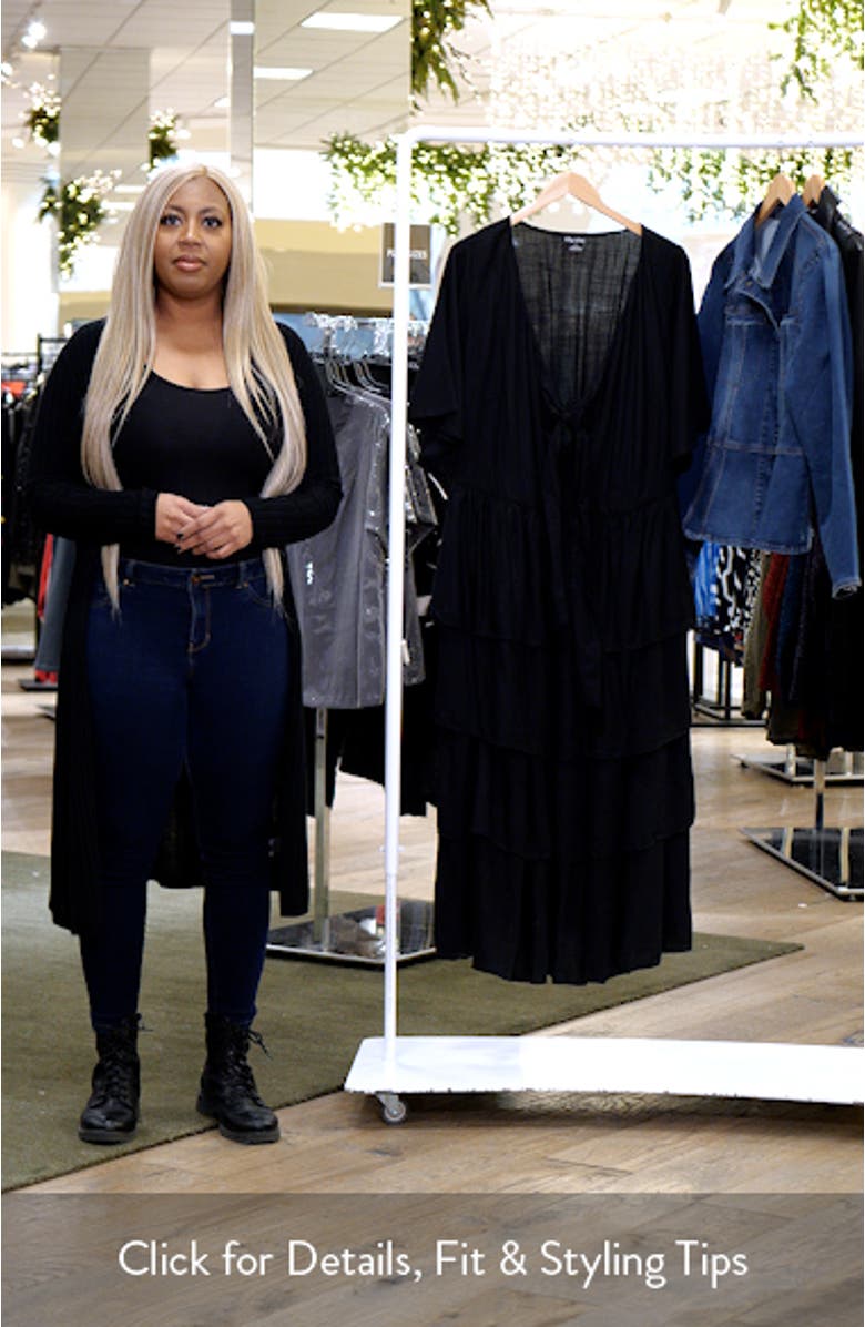 Ana Tie Front Tiered Midi Dress, sales video thumbnail