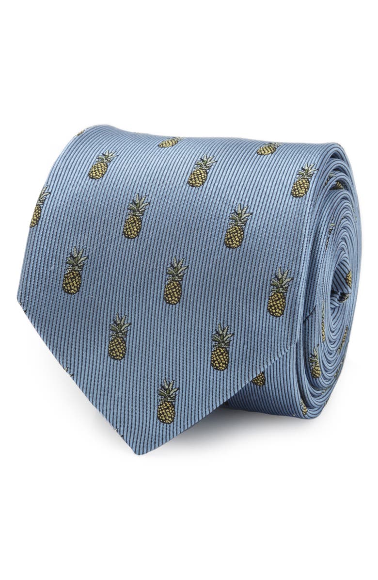 Cufflinks, Inc. Pineapple Silk Tie, Alternate, color, Blue