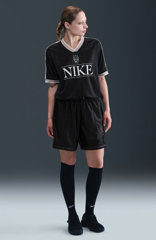 Nike Sportswear V-neck Graphic Jersey In Black