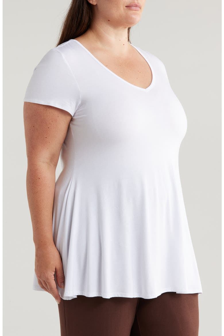 V-Neck Jersey Swing Top, Alternate, color, WHITE