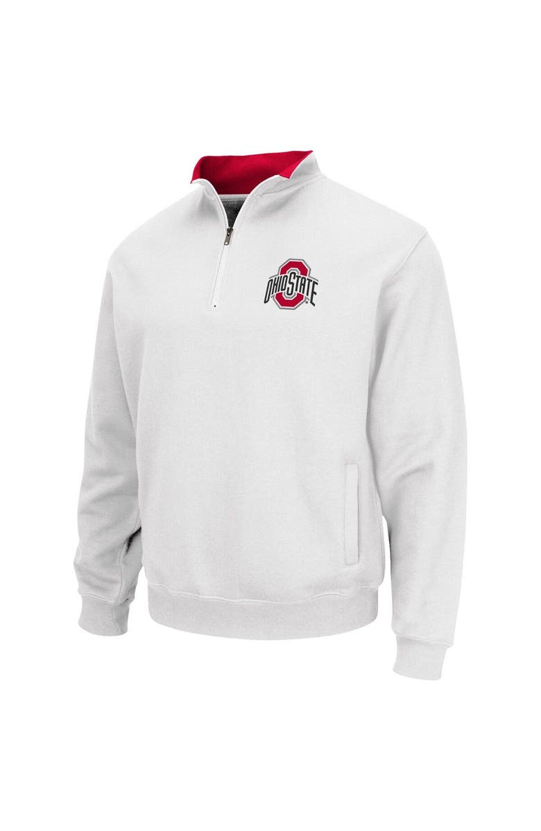 COLOSSEUM Men's Colosseum White Ohio State Buckeyes Tortugas Team Logo Quarter-Zip Jacket, Alternate, color, White