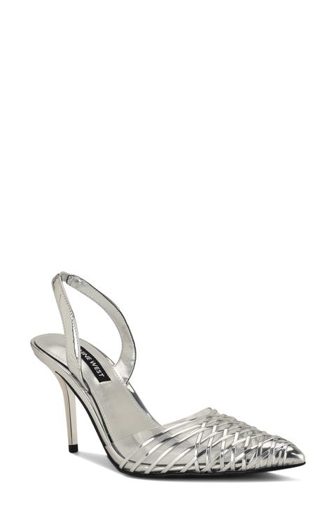 Pemma Slingback Pointed Cap Toe Pump (Women)