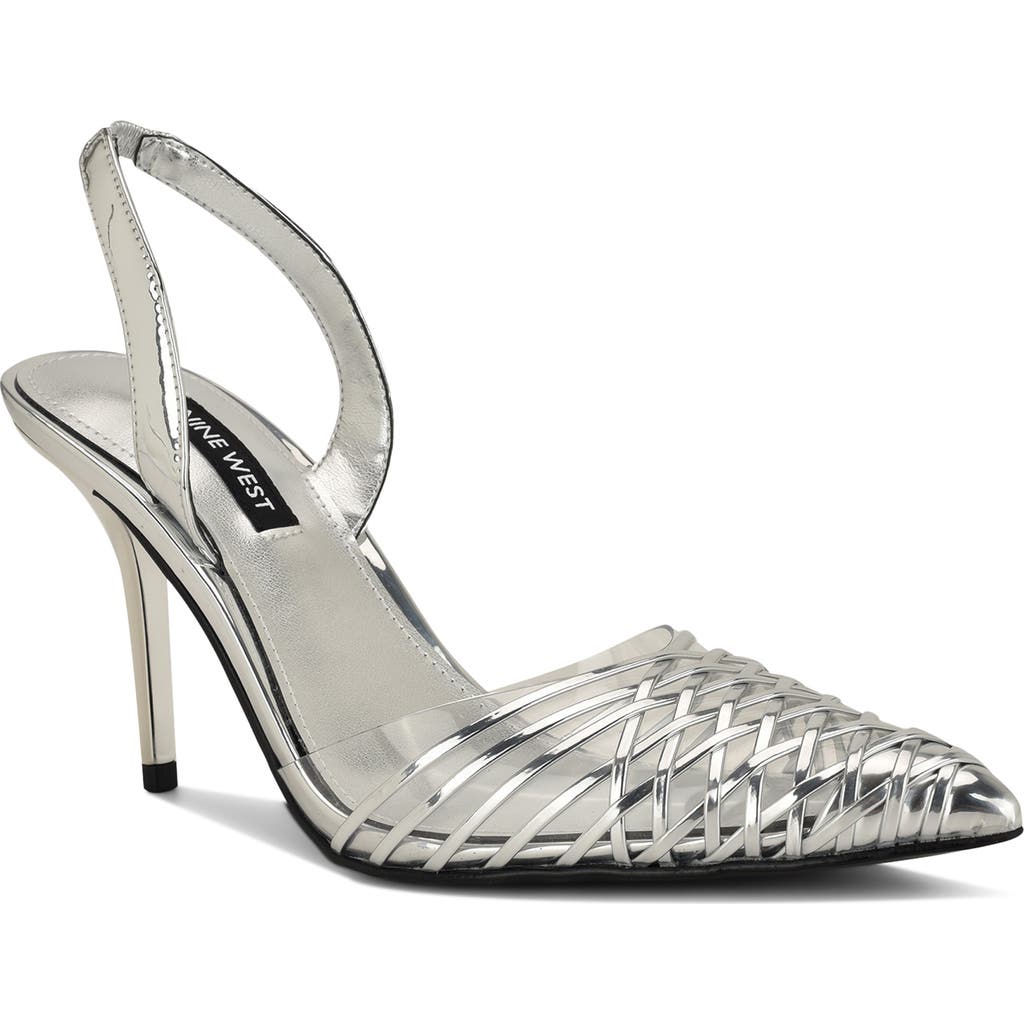 Nine West Women's Pemma Slingback Dress Pumps In Silver